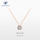 Ryan Dancing Youth 18K inlaid diamond necklace fashionable clavicle chain Anniversary birthday gift for girlfriend