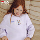 FILA【抗菌功能】斐乐儿童童装2025年冬季新款男女童小童加绒卫衣 樱花浅粉-PK 150