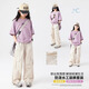 
Pitt Girls Suit Summer 2025 New Fashionable Children's Sports Short Sleeve Fashion Street Big Children Casual Work Pants 15265 Apricot 19150 Purple 120 cm