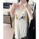 Кроме того, Modal Nightgown for Women's Summer Sumveless Vestend Vest 2025 Новый высококачественный ощущение пижамы на открытом воздухе и домашней одежды A671 красочный щенок XL XL