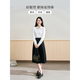 Miss Bird white professional shirt ladies workplace public examination teaching and education top chiffon long-sleeved commuting shirt