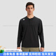 DESCENTE Essential series simple Henry collar quick-drying long-sleeved T-shirt sweater for men DB-DARK BLUE L