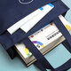 A4 Tutorial Einkaufstasche doppelt eingedickte Doppelschicht Oxford Canvas File Beuteltasche Wasserdichte Auskleidung mit Wasserbecher klein 7371 Große Doppelschichtspeicher Morandi Gray