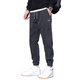 Playboy (PLAYBOY) summer thin casual pants for men American fashion brand foot work pants 2025 new loose gray sports pants 9859 black + 9859 gray M