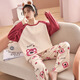 
Lan Miao Spring and Autumn Pajamas Autumn Women's Pure Cotton Long Sleeve Set 2025 New Spring Summer Girls Home Clothing LX-15125 M 80-100Jin [Jin equals 0.5 kg]