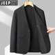 Jeep Spirit Blazer Men's Business Casual Small Small Single-Piece Spring and Automne Formal Wear Dad d'âge moyen 9926 Gray [Dark Pattern] M 170 [suggéré 100-119Jin [Jin est égal à 0,5 kg]]]