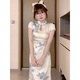 Jupe Yun Xun pour femmes en été 2025 Nouveau style chinois Zen Cheongsam pour les femmes en été Nouveau petit collier debout Buckle 9859 Cheongsam S
