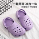 Ailuki Japanische Kinder Anti-Rutschhöhlenschuhe Sommerjungen und Mädchen Innenbad Baotou Sandalen Eva Außenstrand Schuhe lila 32