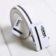 New Korean style belt men's automatic buckle trendy letter belt boys belt trendy student youth belt VA white 110cm