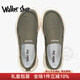 Walker Shop-Leinwandschuhe für Männer im Sommer Neue einbeinige Pedalfuß fauler Schuhe [atmungsaktives Eis Seidentuch] Leichtes altes Peking-Stoff Schuhe Grün 39