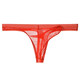 Bullet separated thong men's mesh transparent men's breathable sexy elephant trunk nude underwear sexy red L