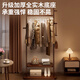 Quanpinwu solid wood coat rack floor-standing vertical clothes drying rack small apartment bedroom room hanging bag simple storage rack advanced