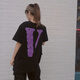 VLONEIVLONE FRIENDS陈冠希同款中国龙烟雾LOVE闪电黑橙大V短袖男女t恤 玫红色 白色6218# S