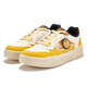 361361 Herren 2025 Sommer neues Mesh atmungsaktiven Herrenschuhen Dicke alleinige Sportschuhe Herren -Freizeitschuhe 6624 Feder Weiß/Retro Yellow 39