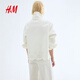 H&M2025秋季新款女装镂空刺绣设计牛仔外套1273925 白色 S 160/88