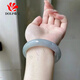 DOLP Ice Jade Bracelet Women's Laokeng Burmese Ice Jade Bracelet Women's Treatment Positive Circle Oil Green Floating Flower Jade Bracelet Ring Mouth 61-62mm