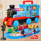 Süßes Zuhause Toma Small Train Toy Track Car Boy Auto Kinder 3 bis 6 Jahre altes Baby Geburtstagsgeschenk [Batterie] Elektrischer kleiner Zug + 8 kleine Autos + 16