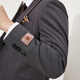 
Seven Brand [Retro Stripe Three-Piece Suit] Men's Suit Color Spinning Garment Business Gentleman Set Chocolate 44 (B44)