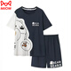Catman (MiiOW) summer pajamas pajamas men short-sleeved pure cotton summer junior high school boys children boys 13-15-12 years old home clothes love short 1396 green little white men M teenage version (high 148, 60-70 Jin [Jin equals 0.5 kg])