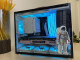 Computadora de escritorio de nido de pescado súper silencio 9 cm Aurora ARGB Control de temperatura Ventilador de chasis 9025CPU Ventilador de radiador 9015/9215 Sin control de temperatura de luz White-9cm
