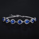 HEEKAIYI Sapphire Bracelet for Women Royal Blue 18K Gold Diamond Bracelet Chinese Valentine's Day Birthday Gift for Wife and Girlfriend Selected 4.58 Carat/Royal Blue/Double Certificate