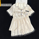 Pyjamas de soie à glace modale pour les femmes avec des filles de style en dentelle en dentelle peut porter des vêtements à domicile en deux pièces décontractés et confortables wlw9227 # m [80-100jin suggérés [Jin est égal à 0,5 kg]]]