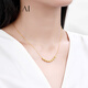 Zokai yellow 18K gold necklace, gold bead necklace, simple and versatile birthday gift C05191