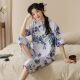 
Yalu national style pajamas women's summer thin national trend ancient style home clothing suit casual short-sleeved cropped pants women 9901# XL