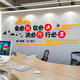 Shantoulin Village Office Décoration murale Sticker Sticker Company Cultural Wall Sticker Office Fond décoration murale Paint Inspiration Employée 1283 Bleu ciel + bleu foncé 1m * 1cm Extra Large