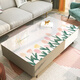 BOE [Official Flagship] Coffee table cloth washable waterproof and oil-proof living room dining table mat light luxury soft glass OCC [ZD9856] Pingping Anan 50*100cm