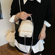 
French trendy diamond mini small fragrance chain fashion backpack 2025 new high-quality texture versatile women's bag white