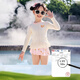 Hot-blooded children's swimsuit, girls' hot spring equipment, girls' sun protection split swimming and diving 2025 new fashion, high appearance, purple, new product discount, sun protection and quick drying 2XL (recommended height 120-130cm, weight 50-60Jin Jin equals 0.5kg)