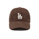 MLB Official Male and Female Couple Versatile Large Logo Fashion Casual Corduroy Baseball Cap 24 Autumn and Winter CPWC1 Los Angeles Dodgers/Brown One Size