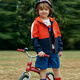Pelliot Outdoor Kindermantel 2023 Herbst Windproof Boys und Mädchen vielseitige Freizeitkontrastmantel Orange Rot/Schmalblau 120