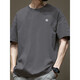UNI QLO TRENDY Camiseta de manga corta American American para hombres en Summer Pure Cotton Round Neck Versatil Casual 2025 Nuevo estilo Khaki-1365 Cotton S de algodón de puro de manga corta RECODENCIADO 80-110JIN [Jin iguala 0.5 kg]