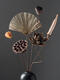 Wasabi luftgetrocknete Blütenschmuck Bouquet Lotus Pods Trockene Äste Blumenarrangement Natures Zen Tea Room Wohnzimmer Dekoration gefälschte Blumendekoration getrocknete Blume Kombination 5009 getrockneter Blütenbeutel