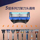 
Geely's same manual five-layer razor razor blade universal Gillette hidden knife holder razor [metal knife holder] 3 pieces without knife head