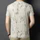 Camiseta de manga corta de Lilang Men Men's Summer Summer Style Coreano Camiseta Estampada personalizada Top Top delgada Camisa transpirable Apricot S 165/854A