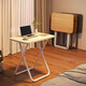 Dining table, computer table, foldable table, student study table, desk, home office desk, simple bedroom bedside table, solid wood color + white frame - 60*40*70 - thickened and reinforced