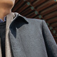 Yager [komfortable Wolle] Jacke für Männer Frühling mit mittlerer Wolle für Männer für den einfachen vielseitigen Mantel für Geschäfte Casual Grey 170/92A