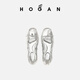 HOGAN【TC】女鞋H684系列牛仔布褶皱芭蕾舞鞋 银色 35.5