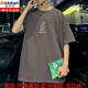 Meloban pure cotton short-sleeved men's trendy brand casual loose round neck T-shirt for boys and teenagers summer new versatile T-shirt 3892 gray L about 120-140Jin [Jin equals 0.5 kg] can be worn