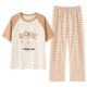 Yalu 2025 Neue Frauen Pure Cotton Pyjamas Set Summer Kurzärmelige Hosen koreanische Baumwollkleidung im koreanischen Stil für Frauen im zweiteiligen Großhandel 9721 m