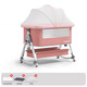 
Crib movable cradle bed portable two-in-one foldable multi-function bb bed newborn splicing bed aluminum alloy-mu Yuyun gray丨Dream-full model [memory