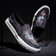 
Heyu pedals lazy shoes men's summer Korean version canvas shoes printed fashionable men's casual bean dou loafer shoes men's trend H11967 style 38