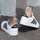 Adidas (adidas) мужская и женская обувь для летних дышащих повседневных теннисных туфлей кожаная туфли с низкими туфлями.