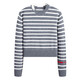 
Navigare Italian small sailboat striped cardigan ladies 2025 autumn new skin-friendly sweater warm sweater Zhigeng blush white S