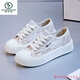 Specht 2025 Sommer New Mesh Mesh Schuhe Sommer kleine weiße Frauenschuhe Leinwandschuhe dünne vielseitige dicke Sohle atmungsaktive Brettschuhe 9901 Schwarz 35