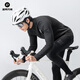 Rock Brothers Windproof Cycling Suit Long Sleeve Top Men's and Women's Warm Fleece Road Mountain Bike Sportswear Winter Black Warm Suit (with Pant Pads) Fast Shipping S