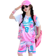 Basketballuniformen für Mädchen 2025 Sommer Neue Kinder mit mittlerer bis großer Kinder Schnelltrocknen Sportanzug Nr. 8 gefälschter zweiteiliger Wettbewerbstraining-Anzug Pinkanzug (kurze Ärmel + Shorts) 140 (empfohlen, innerhalb von 130 zu sein)